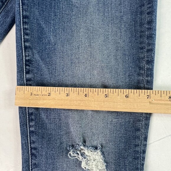 Mother Jeans Women's 26x26* Insider Crop Step Chew Blue Distressed Denim Tag 25 - Picture 12 of 15